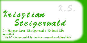 krisztian steigerwald business card