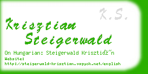 krisztian steigerwald business card